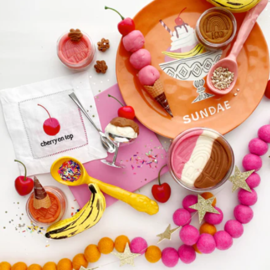EARTH GROWN KIDDOUGHS ICE CREAM KIDDOUGH PLAY KIT