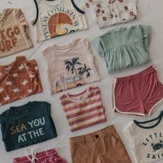 BABYSPROUTS BOY'S TANK & HAREM SHORTS HAPPINESS COMES IN WAVES