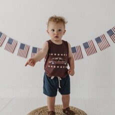 BABYSPROUTS BOY'S TANK & HAREM SHORTS HAPPINESS COMES IN WAVES