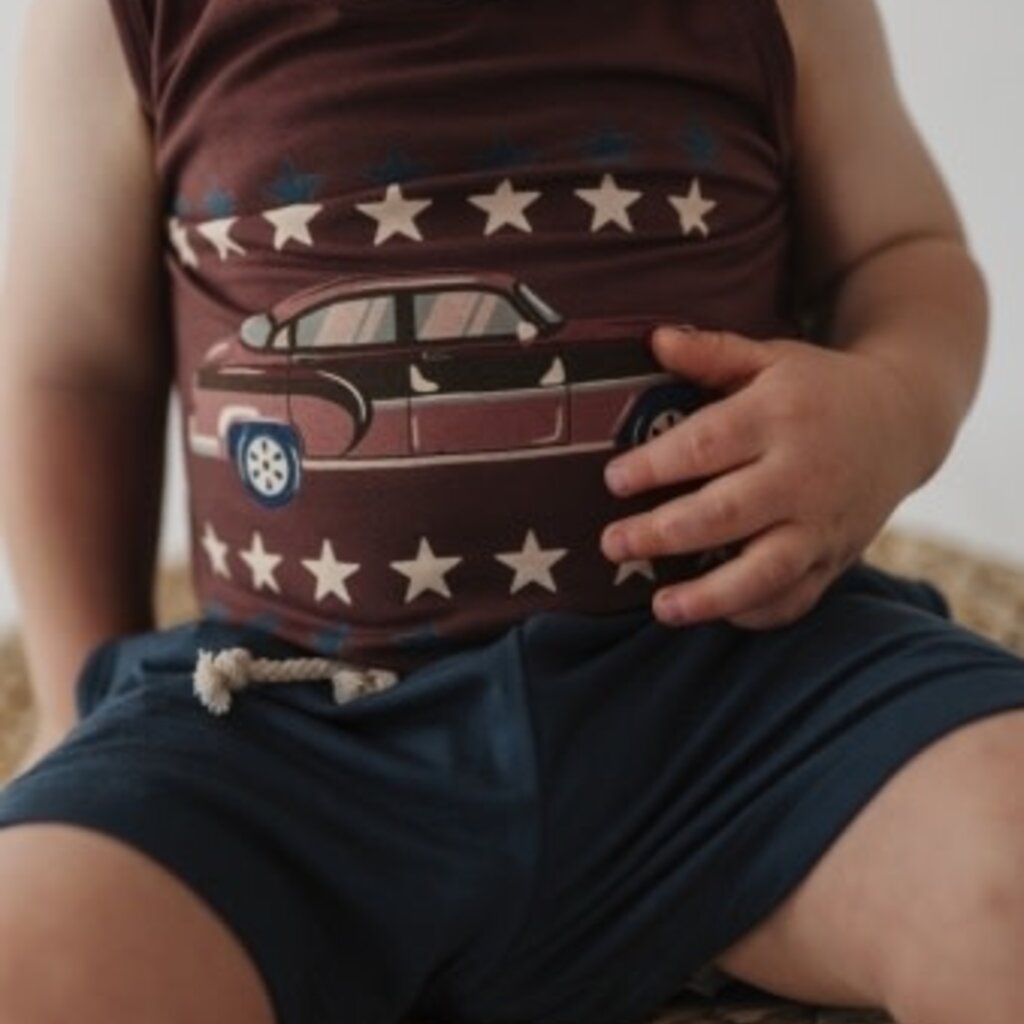 BABYSPROUTS BOY'S TANK & HAREM SHORTS HAPPINESS COMES IN WAVES