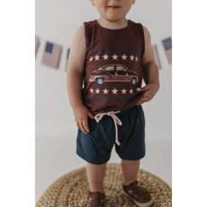BABYSPROUTS HOT ROD TANK & HARLEM W/NAVY SHORT