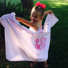 ZSA ZSA & LOLLI BEACH TOWEL-PINK