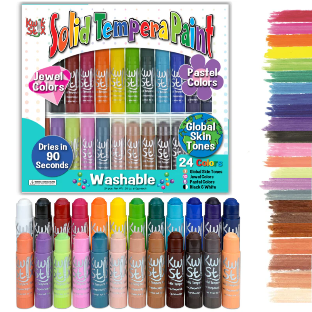 THE PENCIL GRIP, INC Kwik Stix 24 PC.  Skin Tones, Jewel, Pastels, Black & White