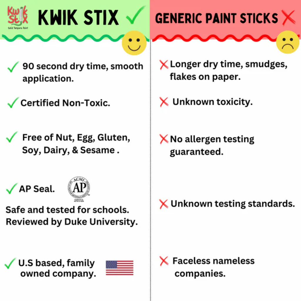 THE PENCIL GRIP, INC Kwik Stix 24 PC.  Skin Tones, Jewel, Pastels, Black & White