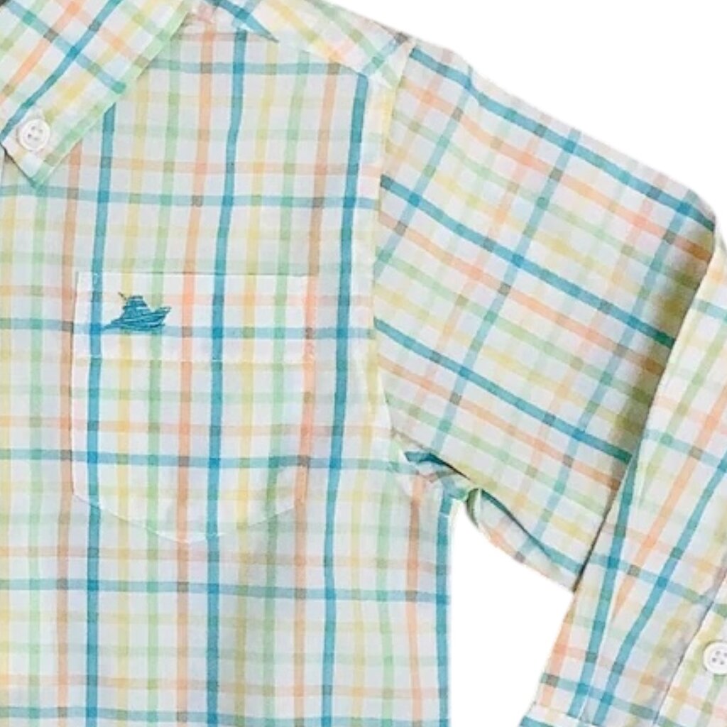 SOUTHBOUND LS DRESS SHIRT - MULTI PASTEL PLAID