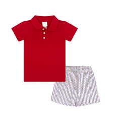 LULLABY SET PARKER POLO RED W/STEWART SHORT ALL AMERICAN