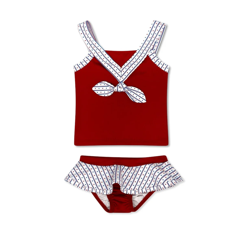LULLABY SET NORA TANKINI-RELAY RED, ALL AMERICAN