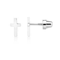 CHERISHED MOMENTS STERLING SILVER CROSS EARRINGS