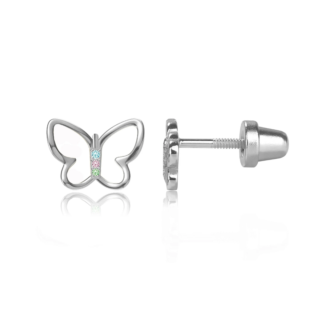 CHERISHED MOMENTS SS RAINBOW BUTTERFLY EARRINGS