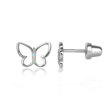 CHERISHED MOMENTS SS RAINBOW BUTTERFLY EARRINGS