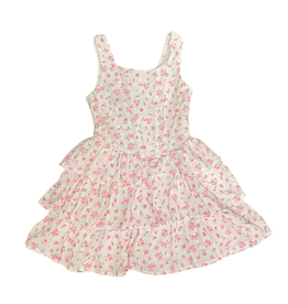 FLOWERS BY ZOE WHITE DRESS W/MINI LIBERTY V