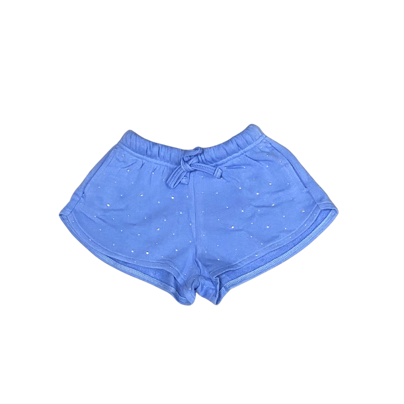 FLOWERS BY ZOE SHORT BLUE W/SILVER STUDS