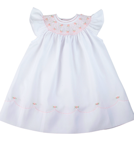 FELTMAN BROTHERS PEARL FLOWER FLY SLEEVE BISHOP DRESS