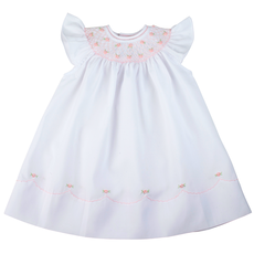 FELTMAN BROTHERS PEARL FLOWER FLY SLEEVE BISHOP DRESS