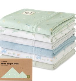 KEABABIES 6-PK SHEA BURP CLOTHS/VESSELS