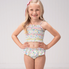 The Oaks Apparel Santa Rose Petite Floral Two Piece Swimsuit
