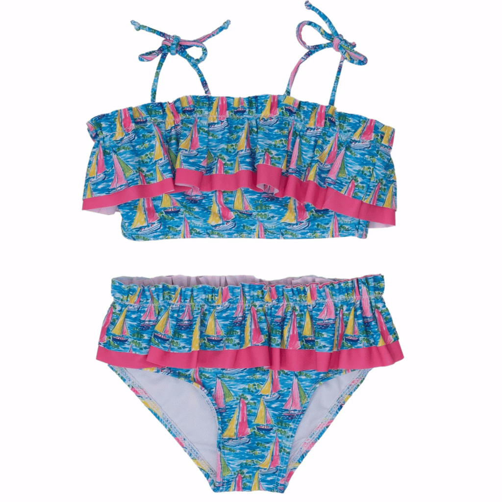 The Oaks Apparel Sea Grove Preppy Sailboat Two Piece Swimsuit