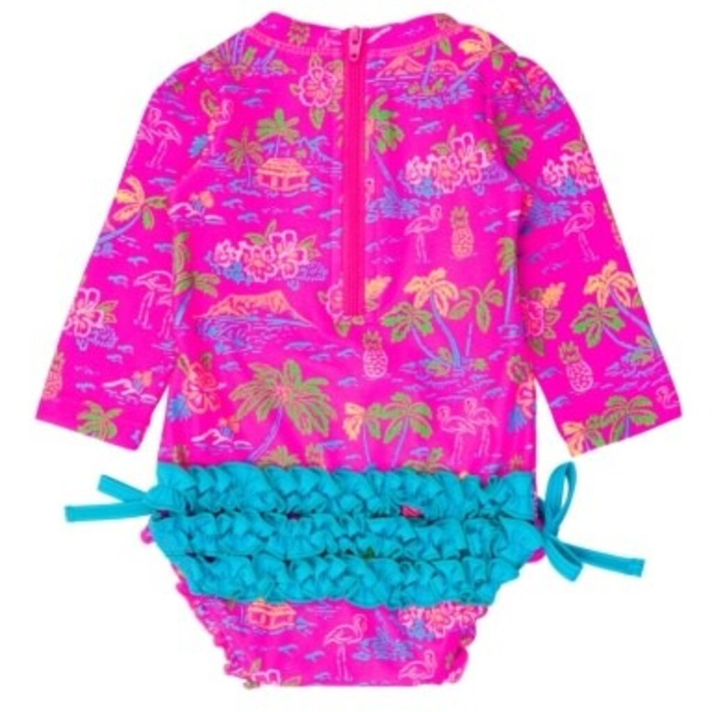 RuffleButts + RuggedButts Long Sleeve One Piece Rash Guard