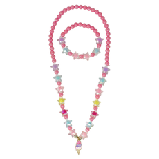ICE CREAM CHARM NECKLACE W/BRACELET SET