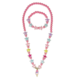 ICE CREAM CHARM NECKLACE W/BRACELET SET