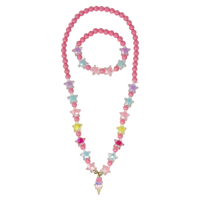 ICE CREAM CHARM NECKLACE W/BRACELET SET