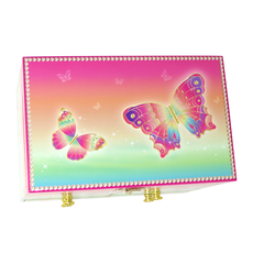 Medium Musical Jewelry Box - Rainbow Butterfly