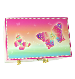 Medium Musical Jewelry Box - Rainbow Butterfly