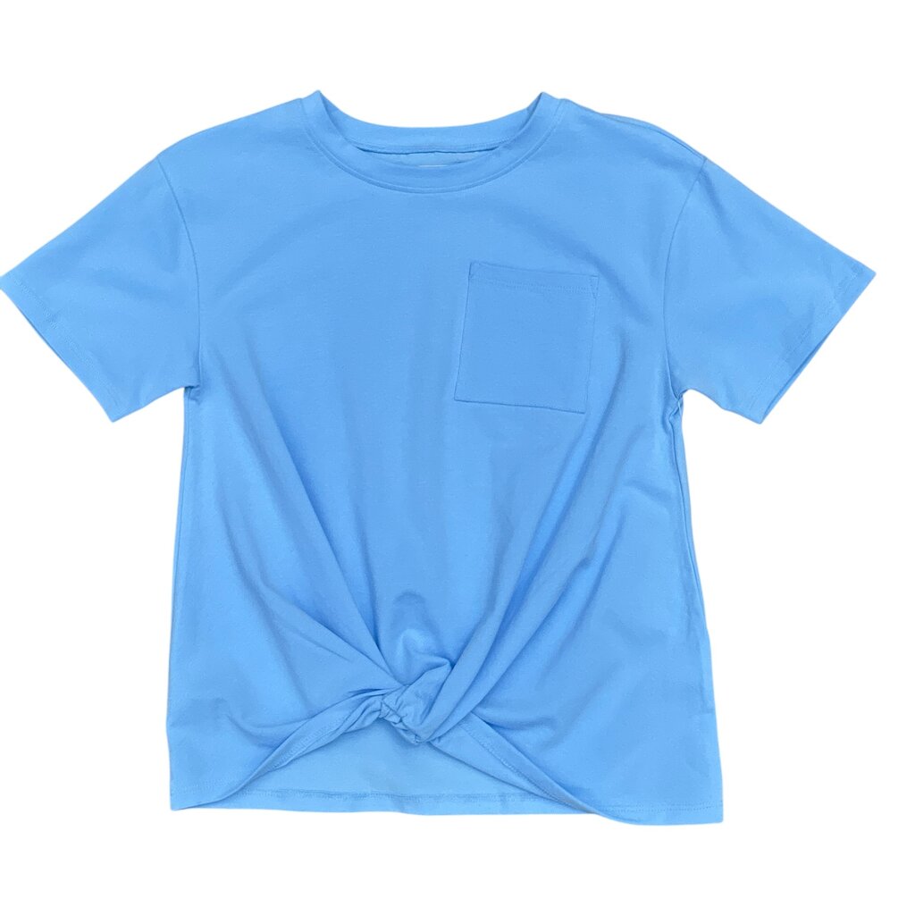 PAPER FLOWER KNOT AND FRONT POCKET T-SHIRT-DUTCH CANAL