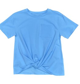 PAPER FLOWER KNOT AND FRONT POCKET T-SHIRT-DUTCH CANAL