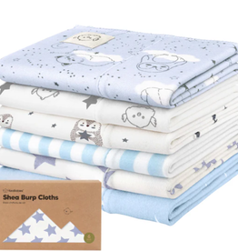 KEABABIES 6-PK SHEA BURP CLOTHS/CONSTELLATION