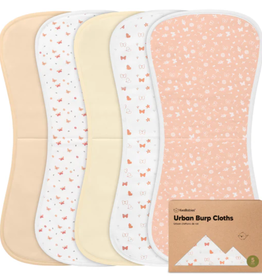KEABABIES 5PK URBAN BURP CLOTHS-BUTTERFLIES