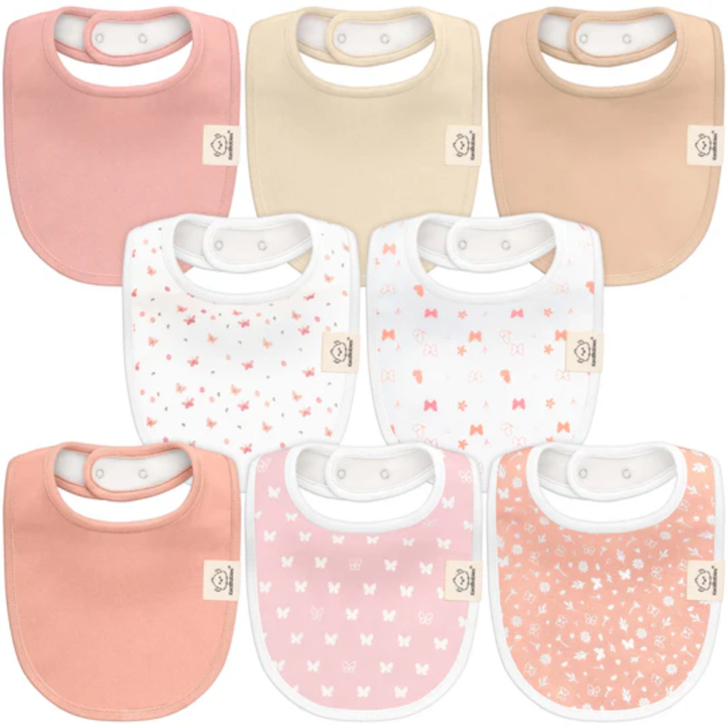 KEABABIES 8-PACK URBAN DROOL BIBS/BUTTERFLIES