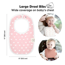 KEABABIES 8-PACK URBAN DROOL BIBS/BUTTERFLIES