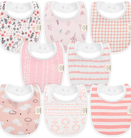 KEABABIES 8-PACK URBAN DROOL BIBS/SWEET CHARM
