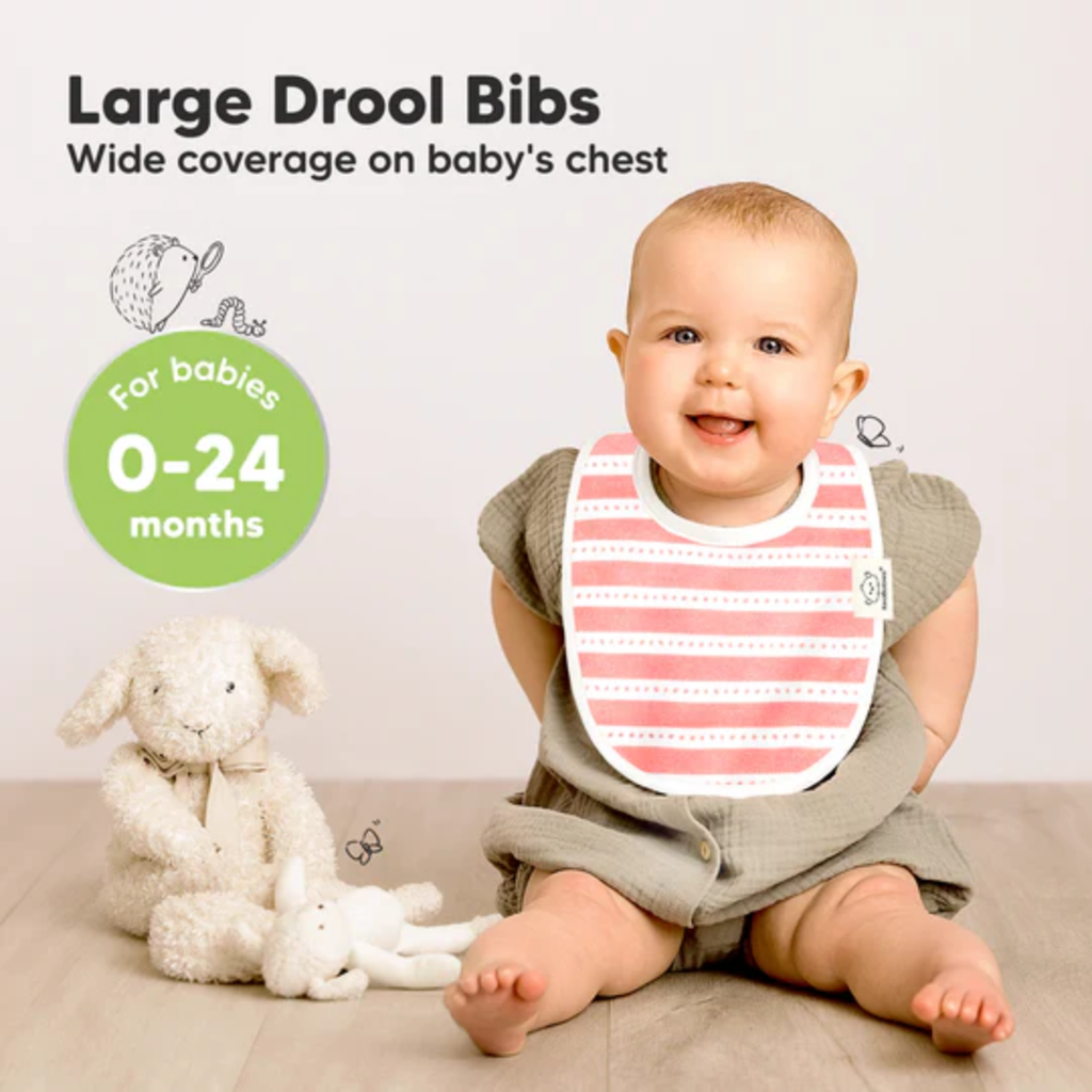 KEABABIES 8-PACK URBAN DROOL BIBS/SWEET CHARM