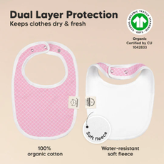 KEABABIES 8-PACK URBAN DROOL BIBS/BLUSH