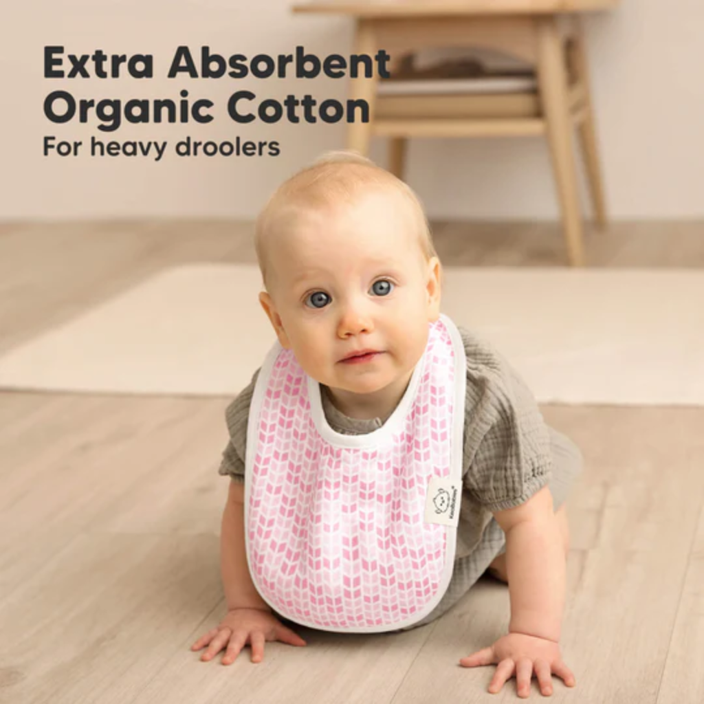 KEABABIES 8-PACK URBAN DROOL BIBS/BLUSH