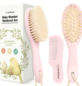 KEABABIES BABY HAIR BRUSH AND COMB SET/BLUSH