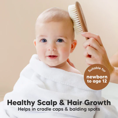 KEABABIES BABY HAIR BRUSH/WALNUT