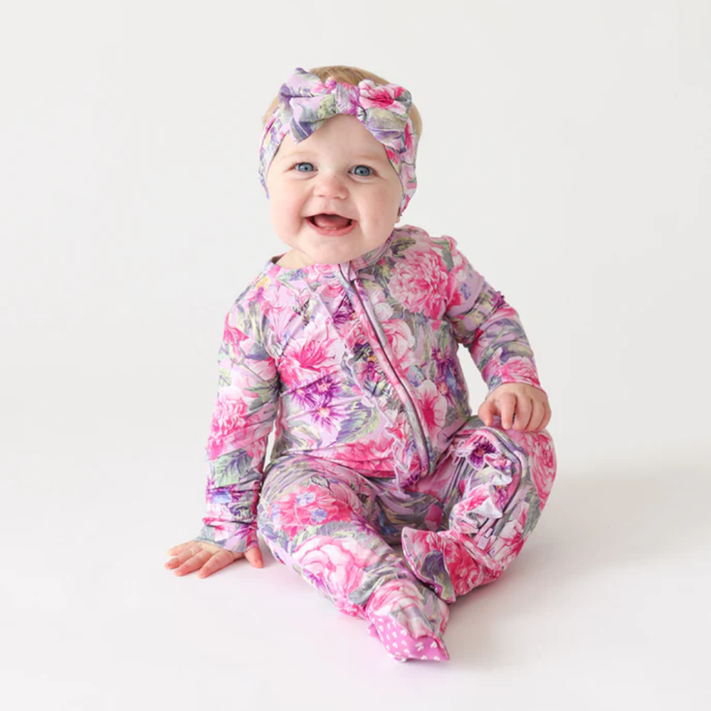 Posh Peanut Inc ELLERY-FOOTIE RUFFLED ZIPPERED ONE PIECE
