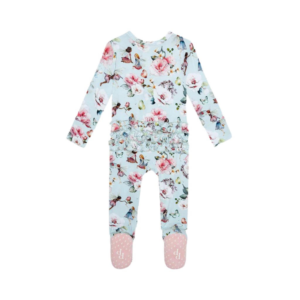 Posh Peanut Inc MELINDA-FOOTIE RUFFLED ZIPPERED ONE PIECE