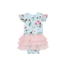 Posh Peanut Inc MELINDA-RUFFLED TULLE TIERED BODYSUIT DRESS