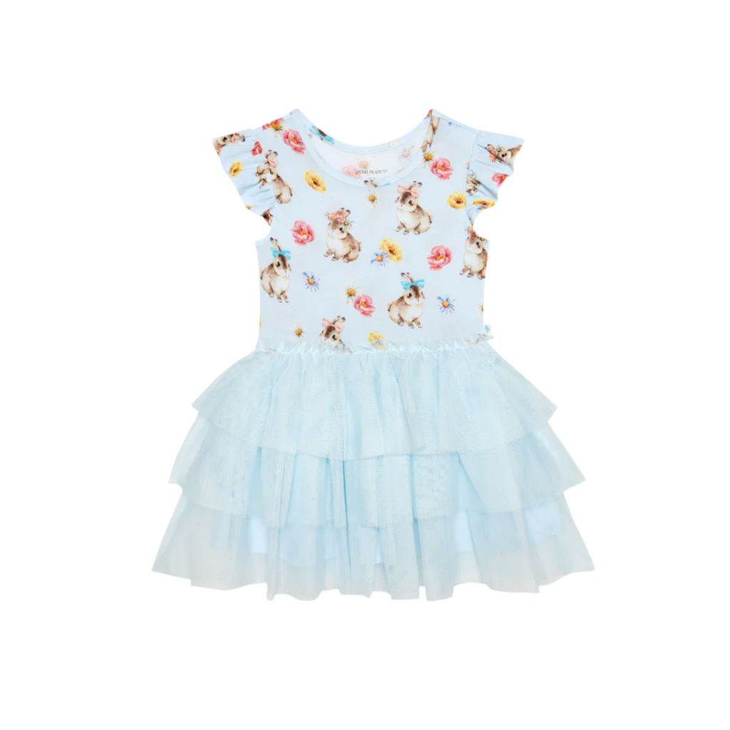 Posh Peanut Inc TINSLEY JANE-RUFFLE SLEEVE TULLE DRESS