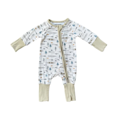 BABYSPROUTS LONG SLEEVE ZIP ROMPER