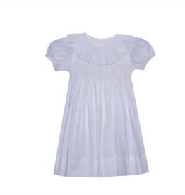 REMEMBER NGUYEN WHITE CATE DRESS-COLLAR