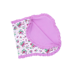 ANGEL DEAR Preppy Roses Ruffle Burp Cloth