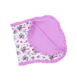 ANGEL DEAR Preppy Roses Ruffle Burp Cloth
