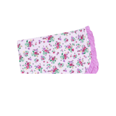 ANGEL DEAR Preppy Roses Ruffle Receiving Blanket