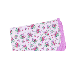 ANGEL DEAR Preppy Roses Ruffle Receiving Blanket