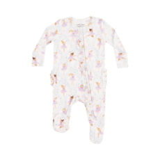 ANGEL DEAR Bow Ballerinas 2 Way Ruffle Zipper Footie